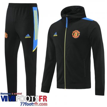 Veste Foot - Sweat A Capuche Manchester United le noir Homme 21 22 JK235