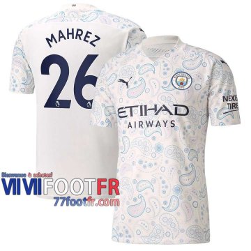 77footfr Manchester City Maillot de foot Mahrez #26 Third 20-21