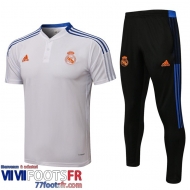 Polo foot Real Madrid blanche Homme 2021 2022 PL158