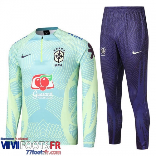 Survetement de Foot Bresil vert clair Homme 2022 2023 TG451