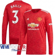 Maillot de foot Manchester United Eric Bailly #3 Domicile Manches longues 2020 2021