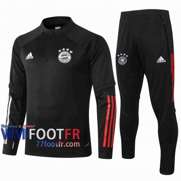 77footfr Bayern Munich Survetement Foot Enfant noir 20-21 E465
