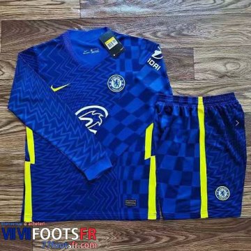 Maillot de foot Chelsea Domicile Homme Manche Longue 2021 2022