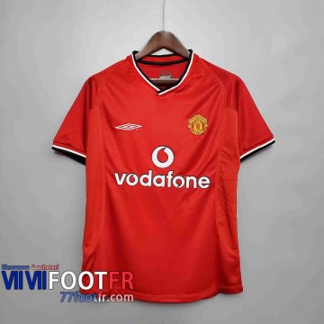 77footfr Retro Maillots foot 00 01 Manchester United Domicile