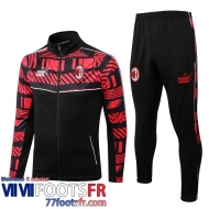 Veste Foot AC Milan Noir rouge Homme 22 23 JK481