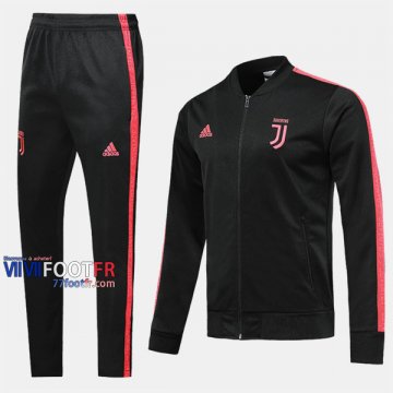 Retro Ensemble Veste Survetement Foot Juventus Noir Thai 2019-2020 Nouveau