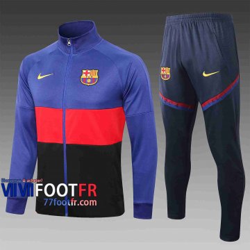 Veste de foot Barcelone 2020 2021 bleu marin et rouge A338#