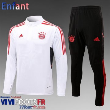 KIT: Survetement de Foot Bayern Munich Blanc Enfant 2022 2023 TK460