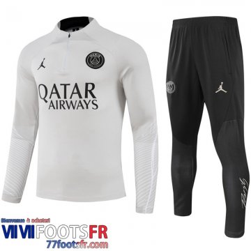 Survetement de Foot PSG gris clair Homme 2023 2024 A111