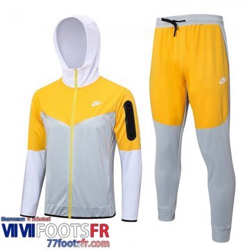 Veste Foot - Sweat A Capuche Sport jaune gris clair Homme 2023 2024 JK774
