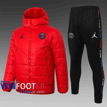 77footfr Veste - Doudoune Foot PSG Jordan rouge 2020 2021 C67