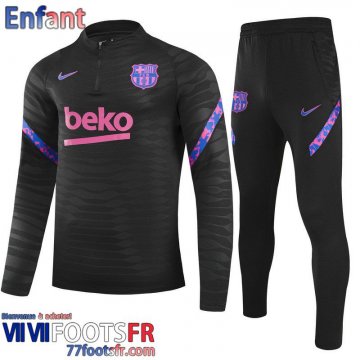 Survetement de Foot Barcelona le noir Enfant 2021 2022 TK235
