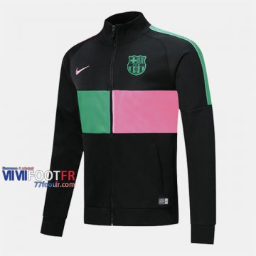 Magasins Veste Foot Barcelone FC Noir Vert Rose 2020/2021 Nouveau Promo