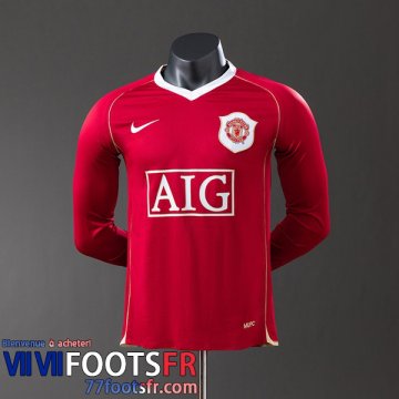 Retro Maillot De Foot Manchester United Domicile Homme Manche Longue 06 07 FG1027