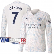77footfr Manchester City Maillot de foot Sterling #7 Third Manches longues 20-21
