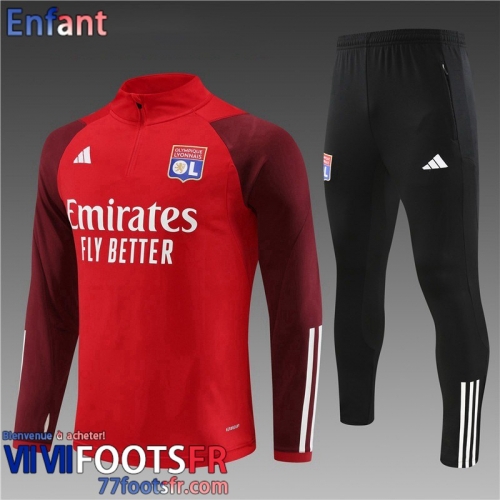 KIT: Survetement de Foot Lyon rouge Enfant 2023 2024 TK682