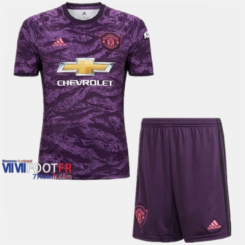 Ensemble Maillot Gardien Manchester United Enfant 2019-2020 Personnalise :77Footfr