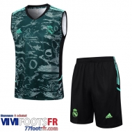 Survetement Sans manches Real Madrid vert foncé Homme 2023 2024 TG885