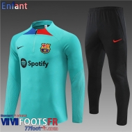 KIT: Survetement de Foot + Pantalon Barcelone bleu clair Enfant 2023 2024 TK641