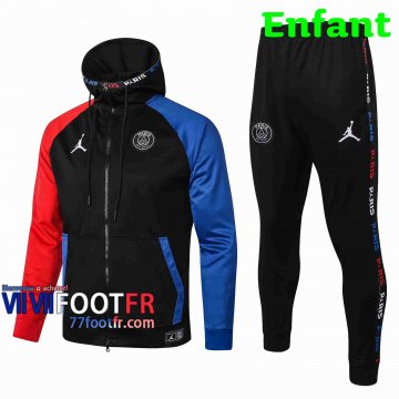 Survetement Foot Airman Sweat a Capuche Enfant - Veste noir 2020 2021 Manches bicolores