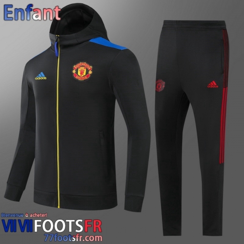 Veste Foot Manchester United noir Enfant 21 22 TK218