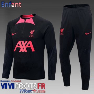 Survetement de Foot Liverpool noir Enfant 2022 2023 TK498