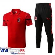 Polo foot AC Milan rouge Homme 2022 2023 PL574