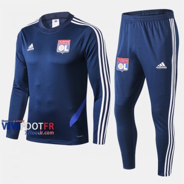 Vintage Ensemble Survetement Foot Olympique Lyon (OL) Bleu Thailande 2019-2020 Nouveau