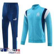 Veste Foot Marseille bleu ciel Homme 2023 2024 JK687