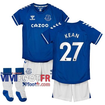 77footfr Everton Maillot de foot Kean #27 Domicile Enfant 20-21