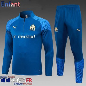 KIT: Survetement de Foot Marseille blue Enfant 2023 2024 C19