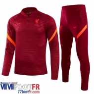 Kits: Survetement De Foot Liverpool rouge Enfant 2021 2022 TK09