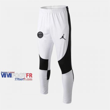 Promo: Les Nouveaux Pantalon Entrainement Foot PSG Paris Saint Germain Jordan Vintage Blanc 2019/2020