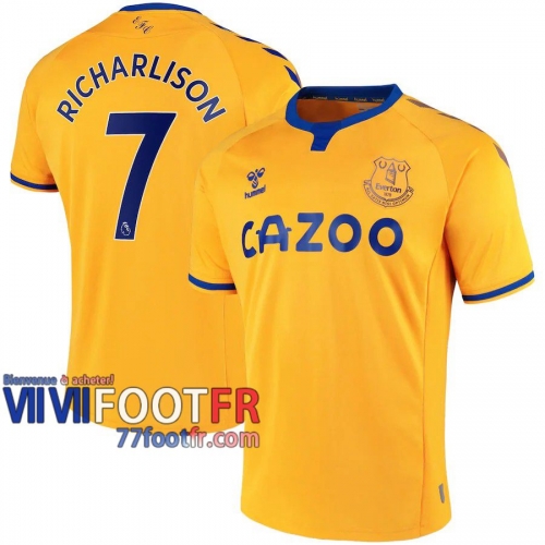 77footfr Everton Maillot de foot Richarlison #7 Exterieur 20-21