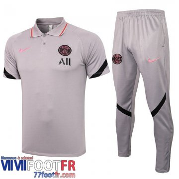 Polo foot PSG Paris Gris clair 2021 2022 PL43