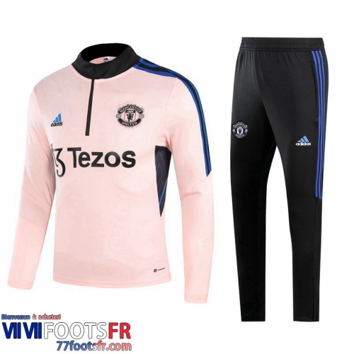 Survetement de Foot Manchester United rose Homme 2023 2024 TG749