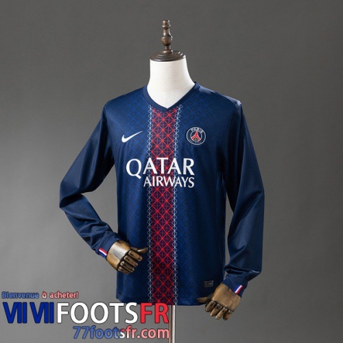 Maillot De Foot PSG Domicile Homme Manche Longue 25 26 Maillot De Foot PSG Domicile Homme Manche Longue 25 26
