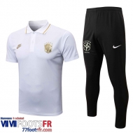 Polo foot Bresil Blanc Homme 2022 2023 PL610