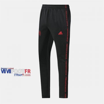 Promo: Nouveau Pantalon Entrainement Foot Manchester United Thailandais Noir/Rouge 2019/2020