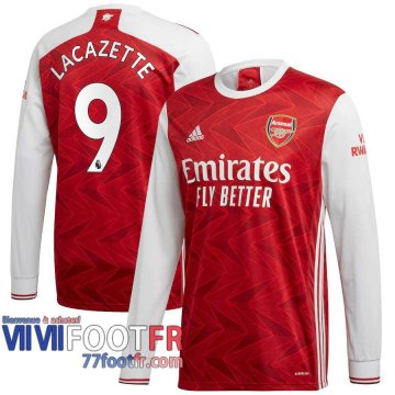 Maillot de foot Arsenal Lacazette #9 Domicile Manches longues 2020 2021