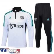 Survetement de Foot Manchester United Blanc Homme 2023 2024 A32