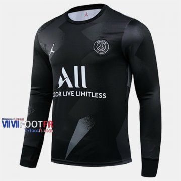 Le Nouveau Retro Sweatshirt Foot Paris PSG Jordan Noir 2019-2020