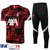 Survetement Foot T-shirt Liverpool Noir rouge 2021 2022 PL02