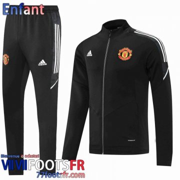 Veste Foot Manchester United le noir Enfant 2022 2023 TK248