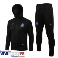 Veste Foot - Sweat A Capuche Marseille noir Homme 21 22 JK293