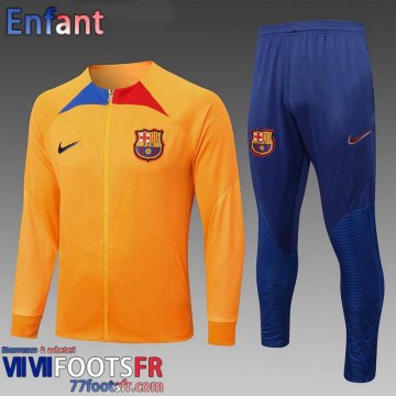 KIT: Veste Foot Barcelone jaune Enfant 2022 2023 TK466