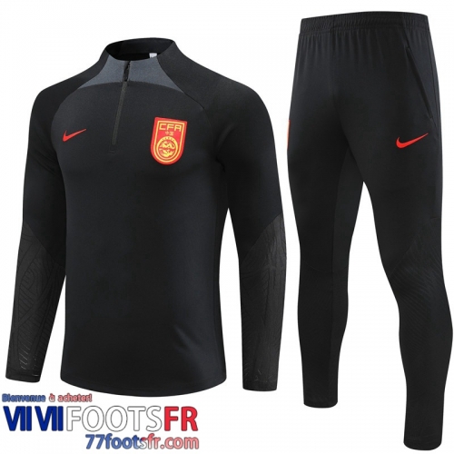 Survetement de Foot China noir Homme 2023 2024 TG826