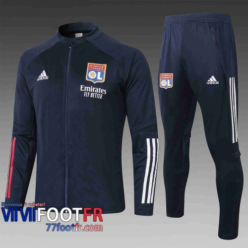 77footfr Veste foot Lyon Bleu foncé 2020 2021 A395