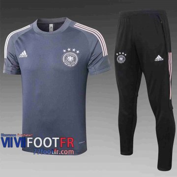 77footfr Survetement Foot T-shirt Germany Gris fonce 2020 2021 TT16