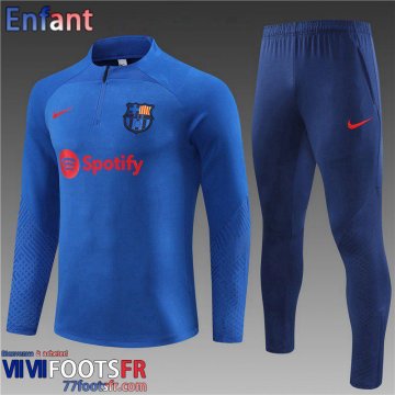 Survetement de Foot Barcelone bleu Enfant 2022 2023 TK569